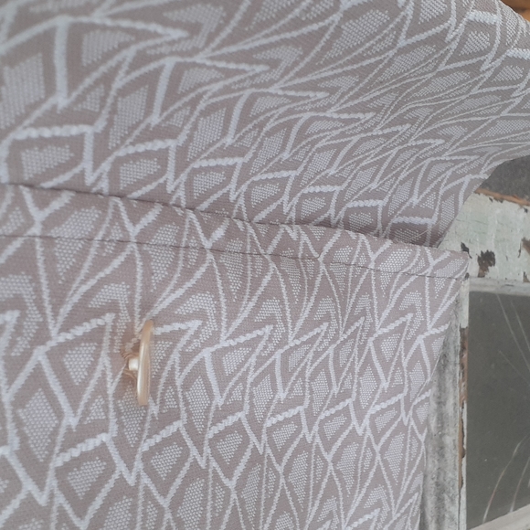 Vintage 80s party cocktail Sundress dress Tan white M L - Picture 8 of 8